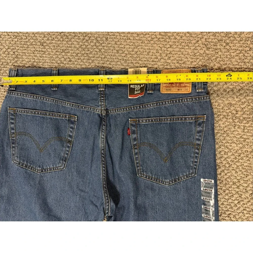 Levi's 505 Regular Fit Straight Leg Jeans Men's 44x30 New 2008 Blue Denim NWT